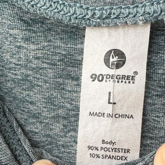 90 Degree Teal Workout Tank Top Size L - Picture 3 of 3